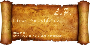 Lincz Periklész névjegykártya